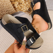 Load image into Gallery viewer, PU Leather Buckle Sandals