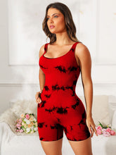 Load image into Gallery viewer, Tie-Dye Wide Strap Active Romper
