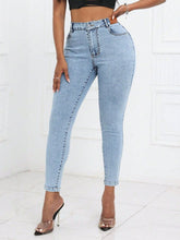 Load image into Gallery viewer, High Waist Skinny Jeans with Pockets