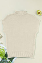 Load image into Gallery viewer, Turtleneck Cap Sleeve Sweater