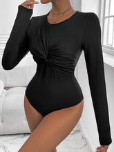 Load image into Gallery viewer, Perfee Twisted Round Neck Long Sleeve Bodysuit