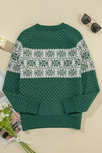 Load image into Gallery viewer, Graphic Round Neck Long Sleeve Sweater
