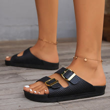Load image into Gallery viewer, Double Buckle Open Toe Sandals