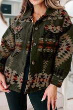 Load image into Gallery viewer, Pocketed Geometric Collared Neck Jacket