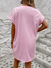 Load image into Gallery viewer, Round Neck Short Sleeve Mini Dress