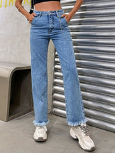 Load image into Gallery viewer, Raw Hem Jeans with Pockets