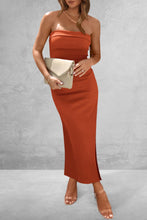 Load image into Gallery viewer, Slit Tube Midi Dress