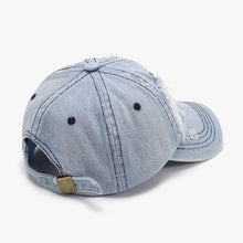 Load image into Gallery viewer, Distressed Cotton Baseball Cap