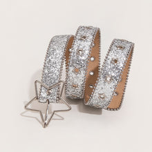 Load image into Gallery viewer, PU Leather Star Shape Buckle Belt