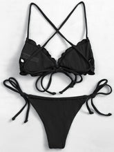 Load image into Gallery viewer, Ruffled Tied Two-Piece Bikini Set