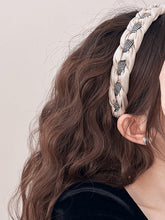 Load image into Gallery viewer, Rhinestone Braided Wide Headband