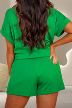 Load image into Gallery viewer, Textured Short Sleeve Top and Shorts Set
