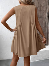 Load image into Gallery viewer, Ivy Lane Ruched V-Neck Sleeveless Mini Dress