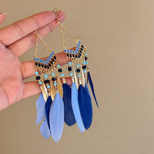 Load image into Gallery viewer, Alloy Rice Bead Dangle Earrings