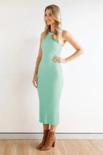 Load image into Gallery viewer, Slit Ribbed Round Neck Sleeveless Dress