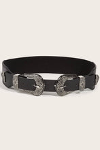 Load image into Gallery viewer, Double Buckle PU Leather Belt