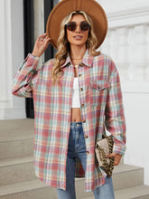 Load image into Gallery viewer, Plaid Collared Neck Long Sleeve Shirt