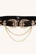 Load image into Gallery viewer, Chain Detail Double Buckle Belt