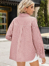 Load image into Gallery viewer, Striped Button Up Long Sleeve Shirt