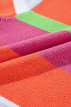 Load image into Gallery viewer, Color Block Round Neck Half Sleeve Knit Top
