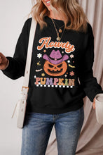 Load image into Gallery viewer, Jack-O'-Lantern Round Neck Long Sleeve Sweatshirt