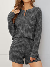 Load image into Gallery viewer, Ribbed Round Neck Top and Shorts Set