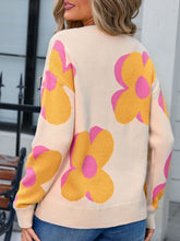 Load image into Gallery viewer, Angel Wings Flower Round Neck Long Sleeve Sweater