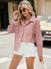 Load image into Gallery viewer, Striped Button Up Long Sleeve Shirt