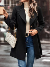 Load image into Gallery viewer, Collared Neck Long Sleeve Longline Coat