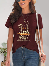 Load image into Gallery viewer, Rabbit Graphic Round Neck Short Sleeve T-Shirt