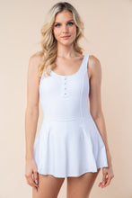 Load image into Gallery viewer, White Birch Sleeveless Performance Knit Swim Dress