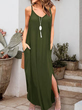 Load image into Gallery viewer, Slit Scoop Neck Sleeveless Dress