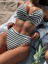 Load image into Gallery viewer, Striped V-Neck Two-Piece Swim Set