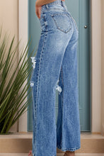Load image into Gallery viewer, Distressed High Waist Bootcut Jeans