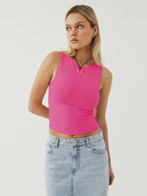 Load image into Gallery viewer, Round Neck Cropped Tank
