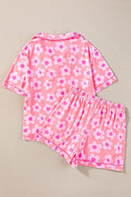 Load image into Gallery viewer, Pocketed Flower Half Sleeve Top and Shorts Lounge Set