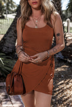 Load image into Gallery viewer, Tied Scoop Neck Sleeveless Mini Dress