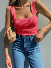 Load image into Gallery viewer, Square Neck Wide Strap Tank