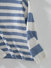 Load image into Gallery viewer, Striped Round Neck Long Sleeve Sweater