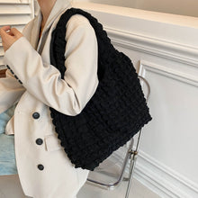 Load image into Gallery viewer, Ruched Polyester Large Handbag
