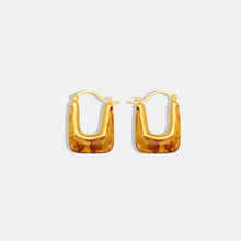 Load image into Gallery viewer, Resin Copper U Shape Earrings