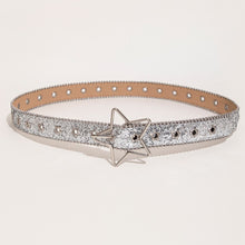 Load image into Gallery viewer, PU Leather Star Shape Buckle Belt