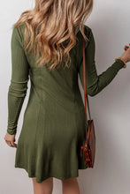 Load image into Gallery viewer, Square Neck Long Sleeve Mini Dress
