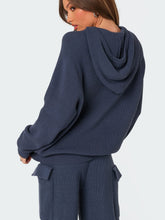 Load image into Gallery viewer, Long Sleeve Hooded Top and Pants Sweater Set