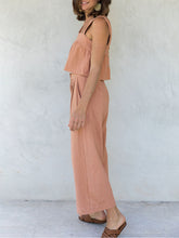 Load image into Gallery viewer, Square Neck Wide Strap Top and Pants Set
