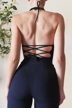 Load image into Gallery viewer, Backless Lace-Up Halter Neck Cami