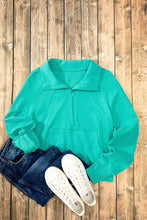 Load image into Gallery viewer, Half Zip Long Sleeve Sweatshirt