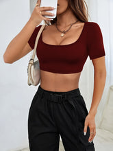 Load image into Gallery viewer, Square Neck Short Sleeve T-Shirt