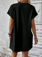 Load image into Gallery viewer, Round Neck Short Sleeve Mini Dress