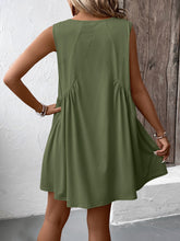 Load image into Gallery viewer, Ivy Lane Ruched V-Neck Sleeveless Mini Dress
